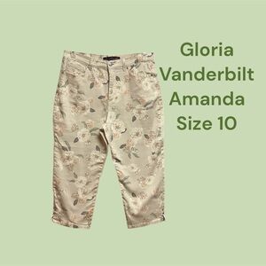 GLORIA VANDERBILT AMANDA CUT CAPRIS SIZE 10 GENTLY WORN SEE DESCRIPTION